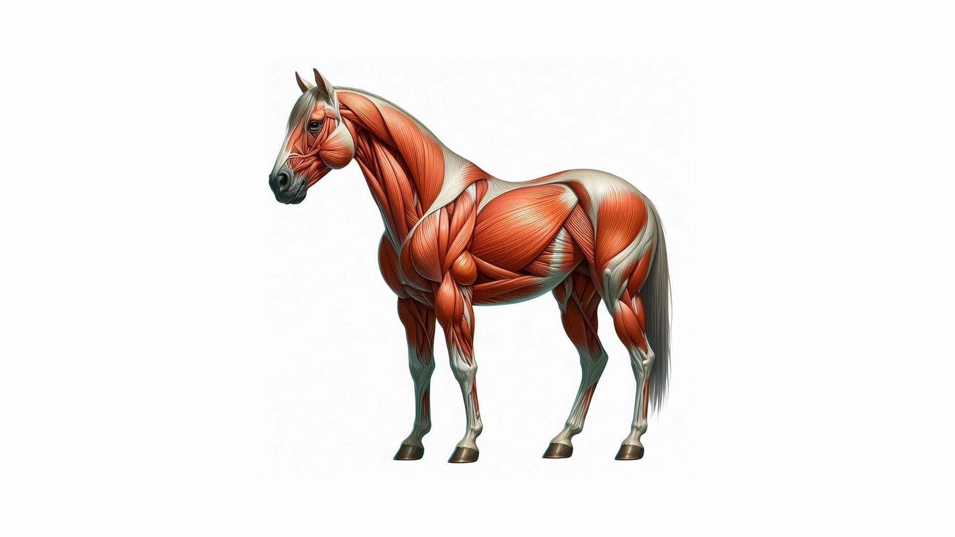 Intricacies of Fascia in horse explanation showing with connective tissue, and collagen fibers