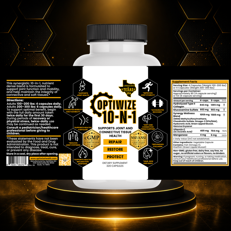 OptiWize Collagen +Plus Human Supplement for Joint Health