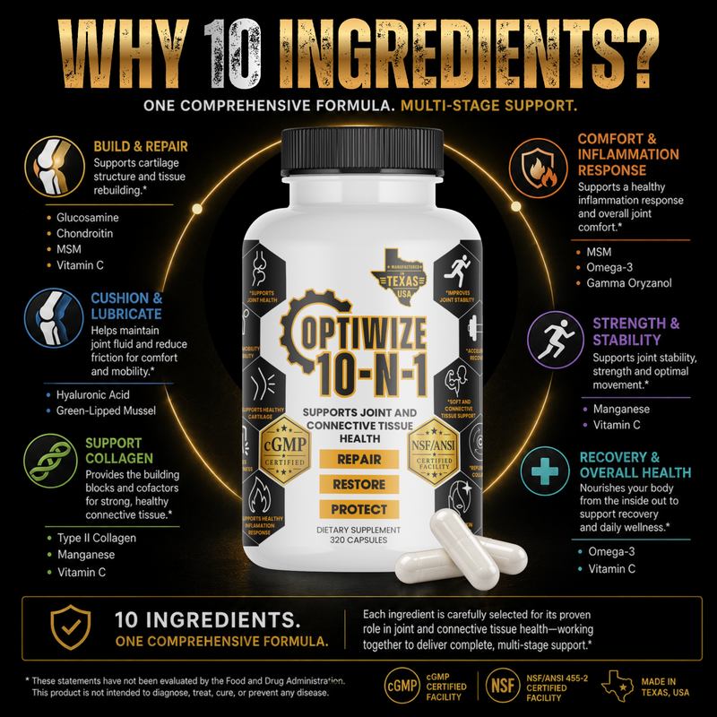 OptiWize Collagen +Plus Human Supplement for Joint Health