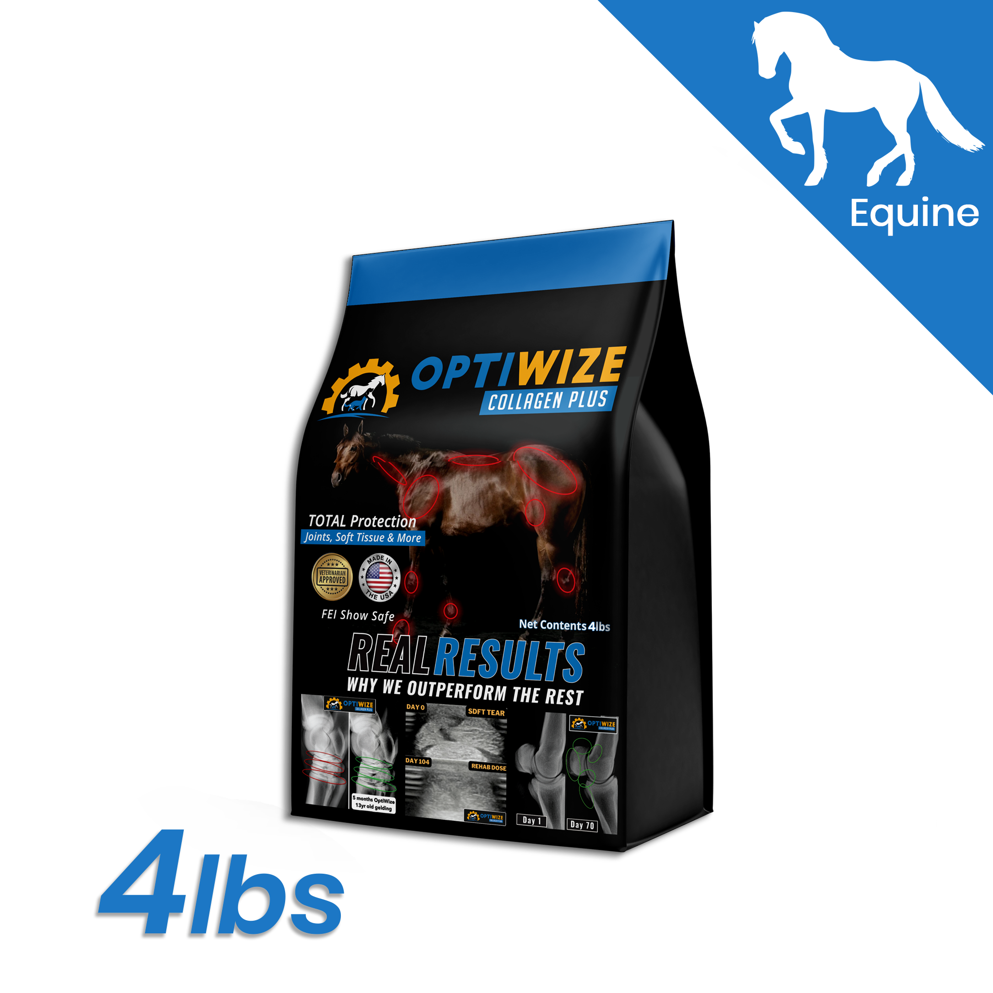 OptiWize Collagen +Plus Suplemento para articulaciones equinas