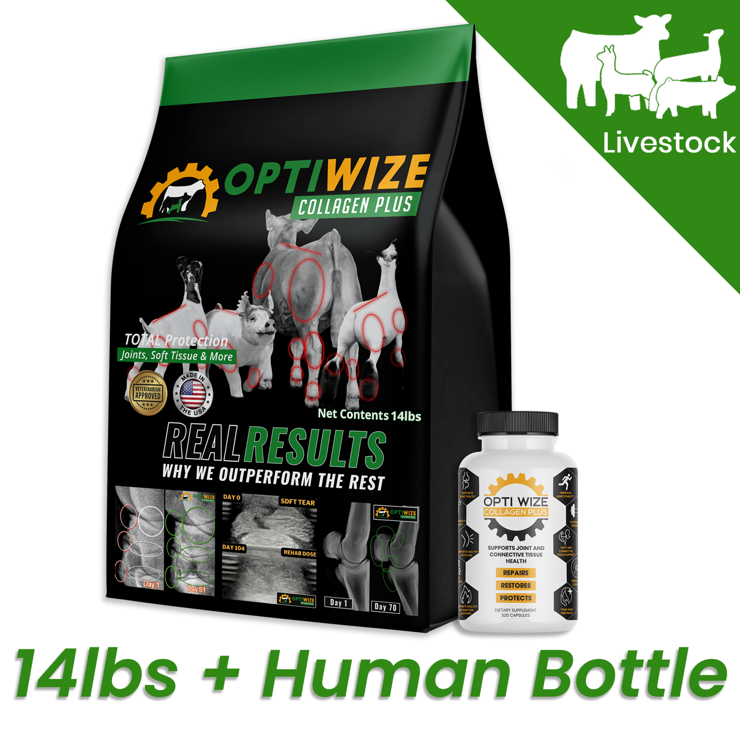 OptiWize Collagen +Plus Livestock Joint Supplement