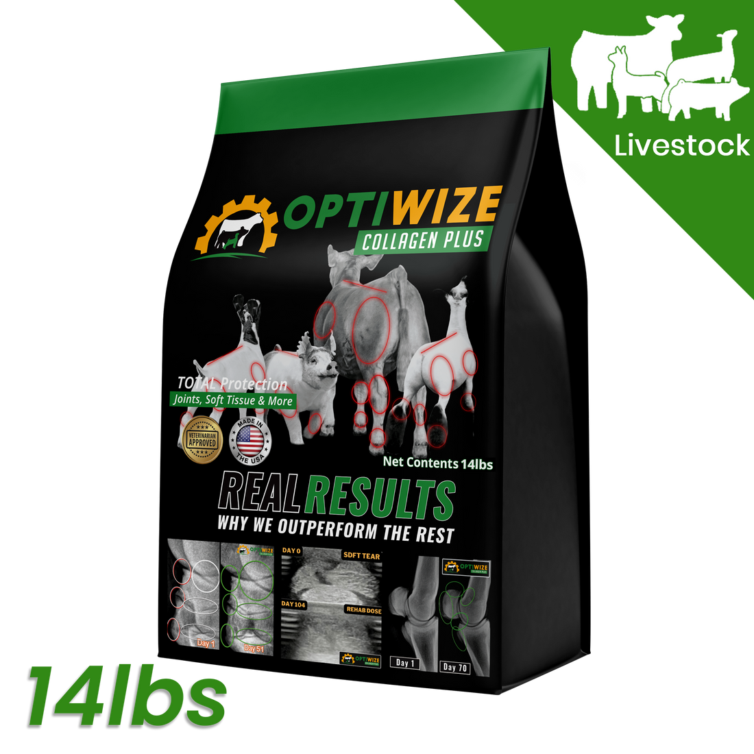 OptiWize Colágeno +Plus Ganado 14lbs