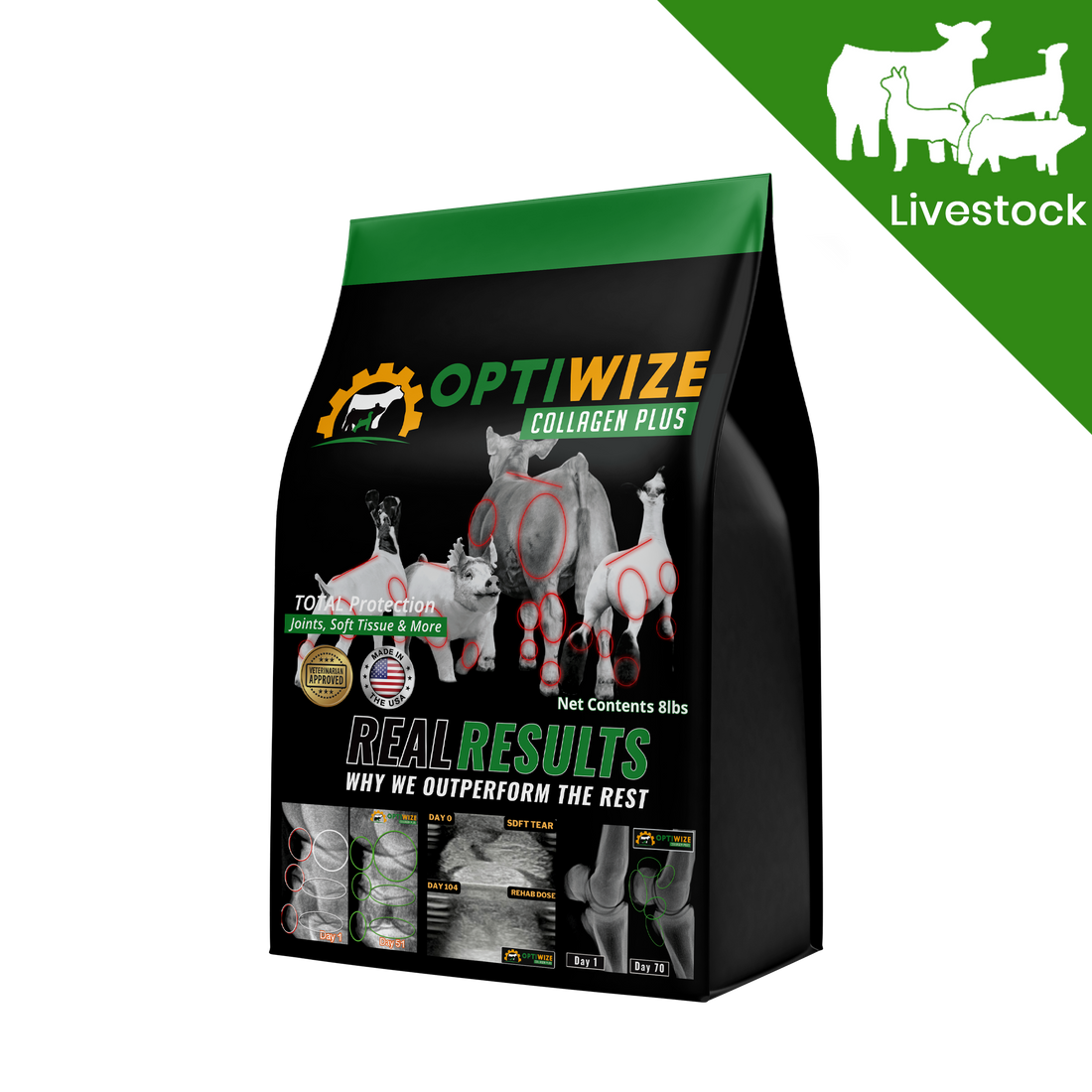 OptiWize Colágeno +Plus Suplemento para articulaciones de ganado