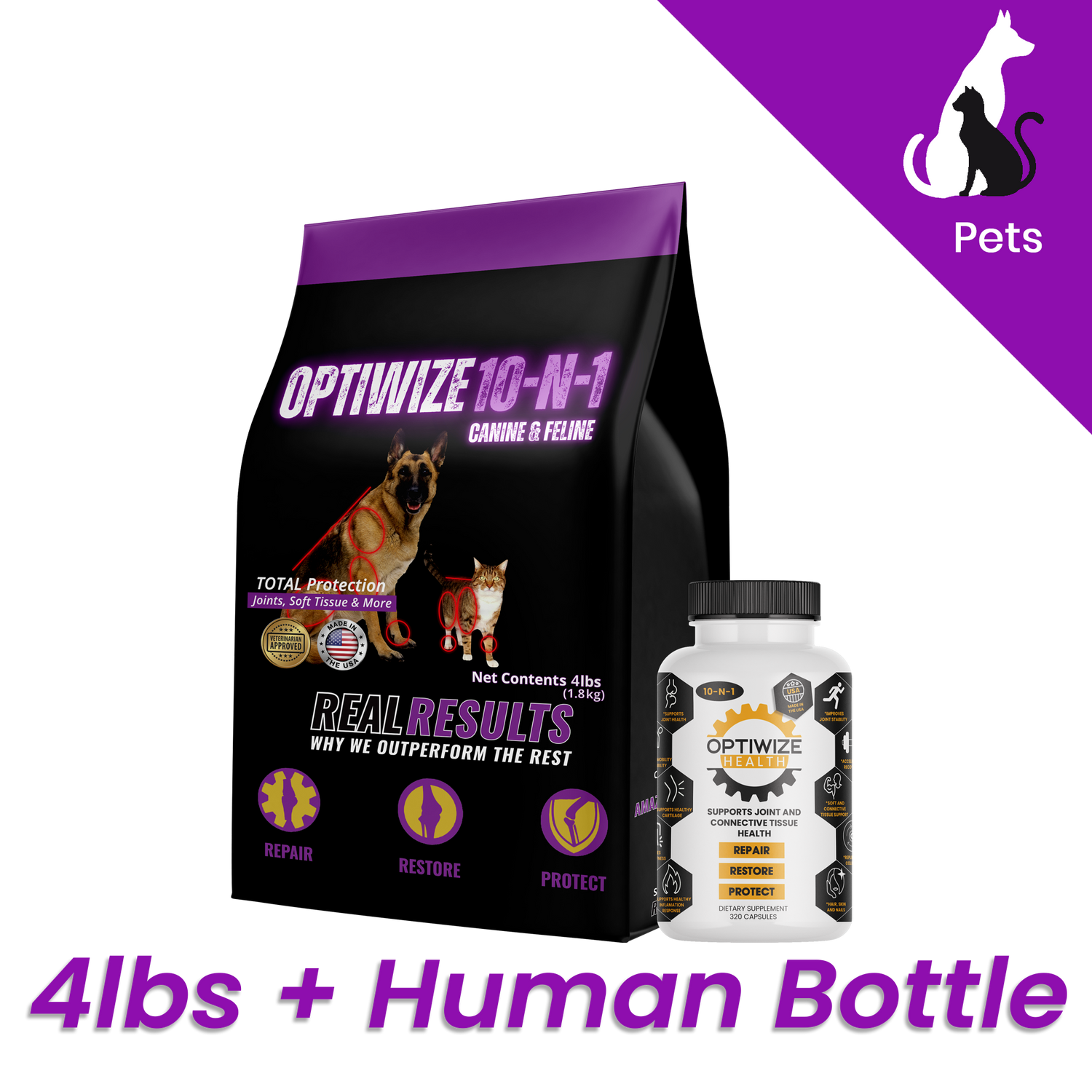 OptiWize Collagen +Plus Dogs and Cat Joints Health Supplement