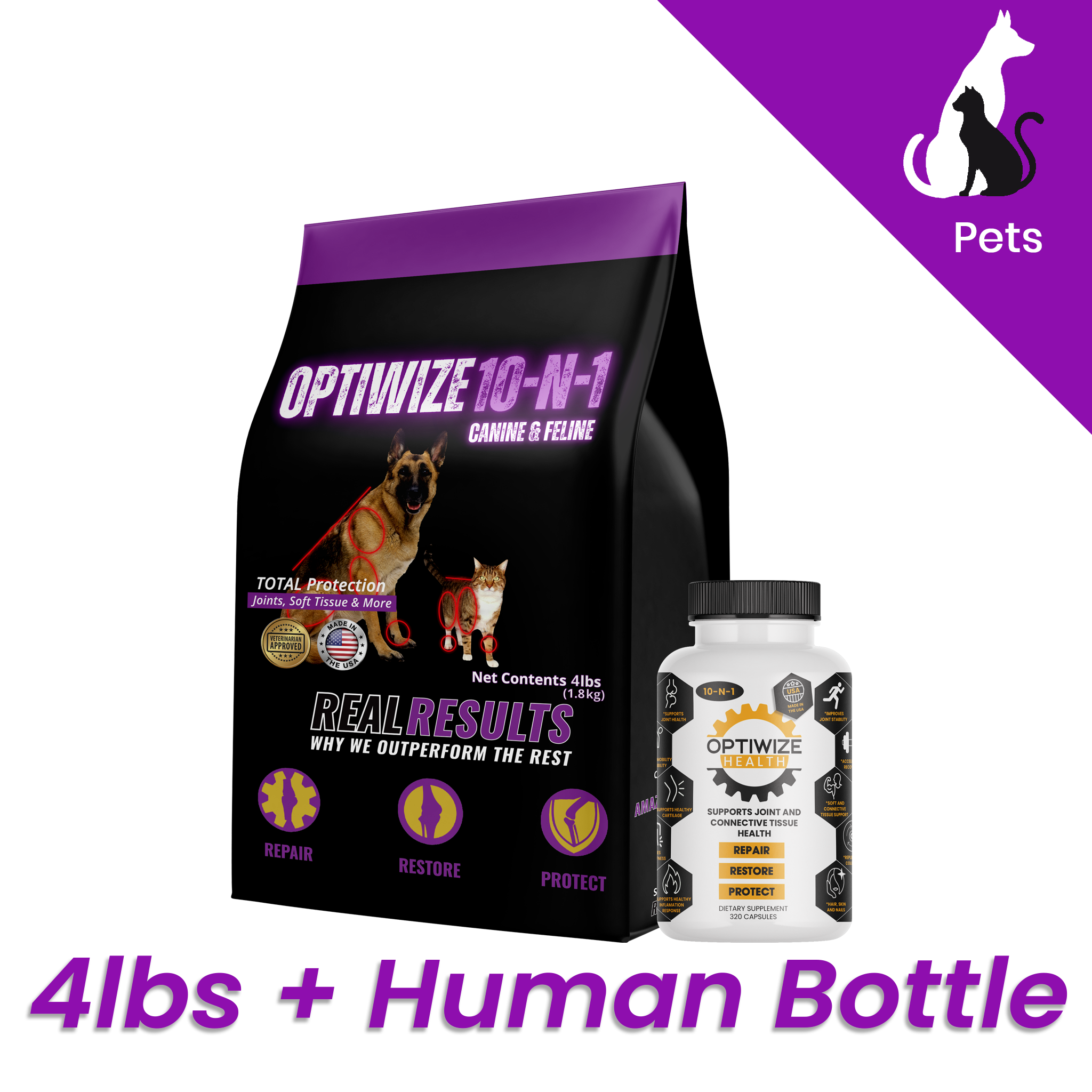 OptiWize Collagen +Plus Dogs and Cat Joints Health Supplement